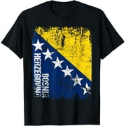 BOSNIA Flag Vintage Distressed HERZEGOVINA T-Shirt