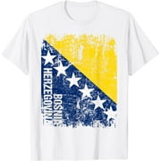 BOSNIA Flag Vintage Distressed HERZEGOVINA T-Shirt