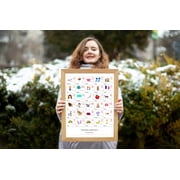 BOSNIAN Alphabet POSTER Print With Words And English Translations 16 x 20 inches