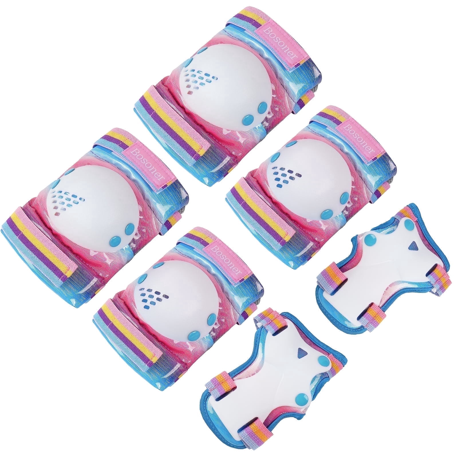 BOSONER Kids/Youth Knee Pad Elbow Pads for Roller Skates Cycling BMX Bike Skateboard Inline Rollerblading, Skating Skatings Scooter Riding Sports