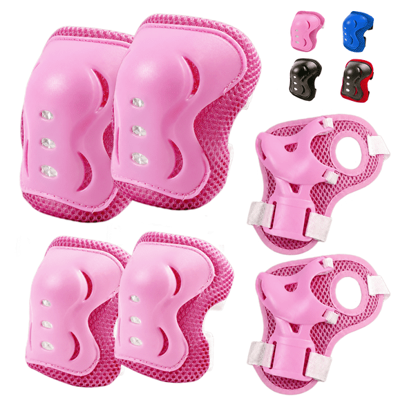 WLGJL Kids Youth Knee and Elbow Pads Protective Gear Set for Roller Skates Cycling Skateboarding Scooter Sports