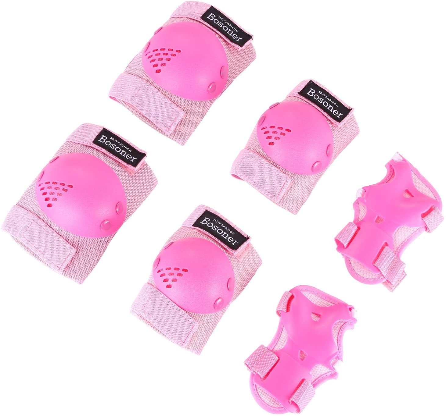 BOSONER Kids/Youth Knee Pad Elbow Pads for Roller Skates Cycling BMX Bike Skateboard Inline Rollerblading, Skating Skatings Scooter Riding Sports