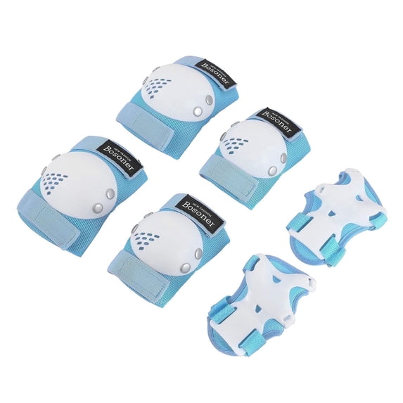 BOSONER Kids/Youth Knee Pads Elbow Pads Wrist Guards Set for 3-15 Years, Child Protective Gear Set for Roller Skates, Cycling, BMX Bike, Skateboard, Inline Skating, Scooter Riding Sports