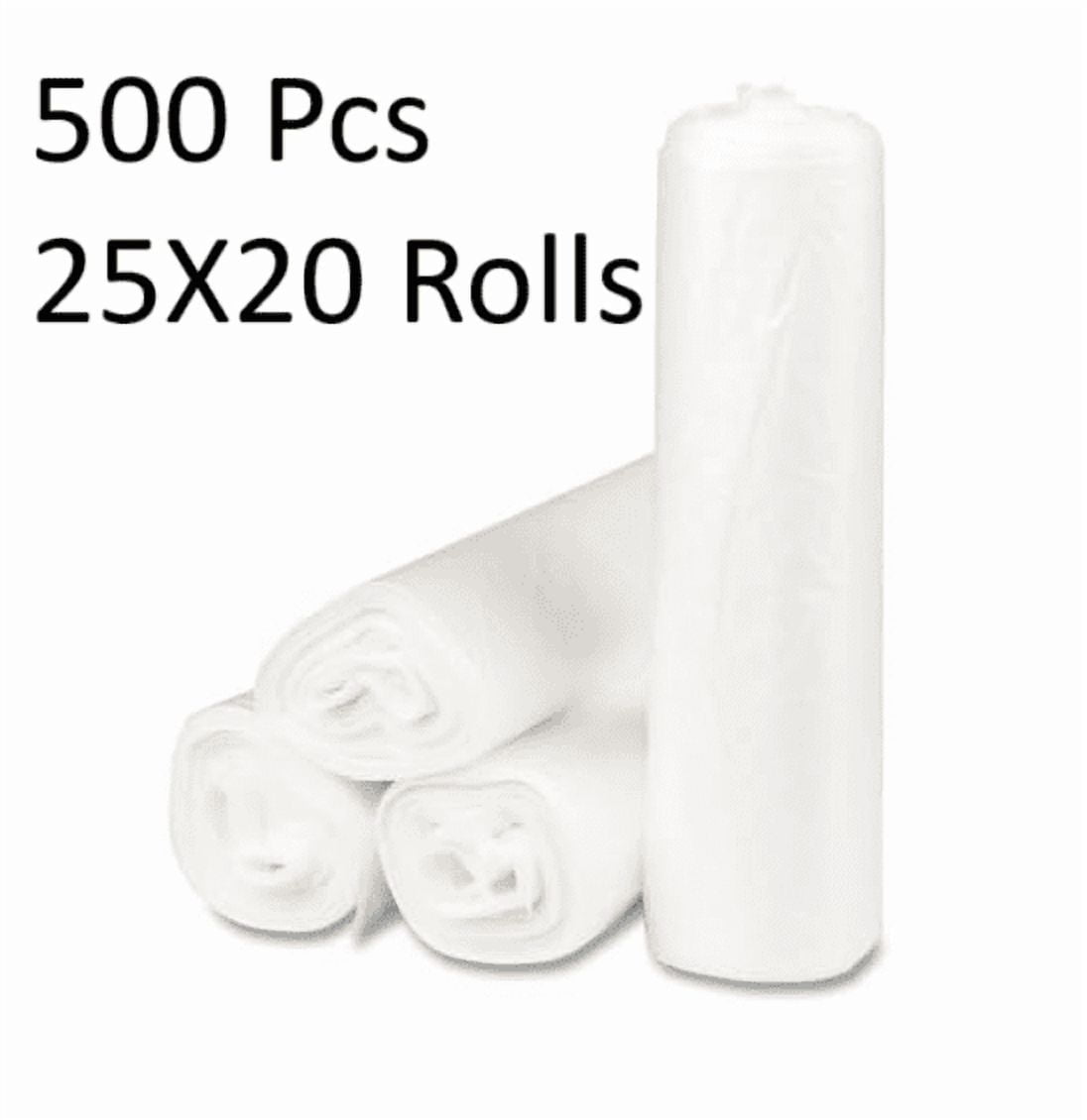 BOSPHORA  - Hotel Bags White Transparent 14 Gallon Trash Bag – Durable & Leak-Resistant 25X20 Rolls