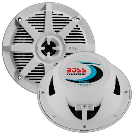 BOSS 5.25 Inch 150W Weatherproof Marine Speakers Full Range 2 Way Pair