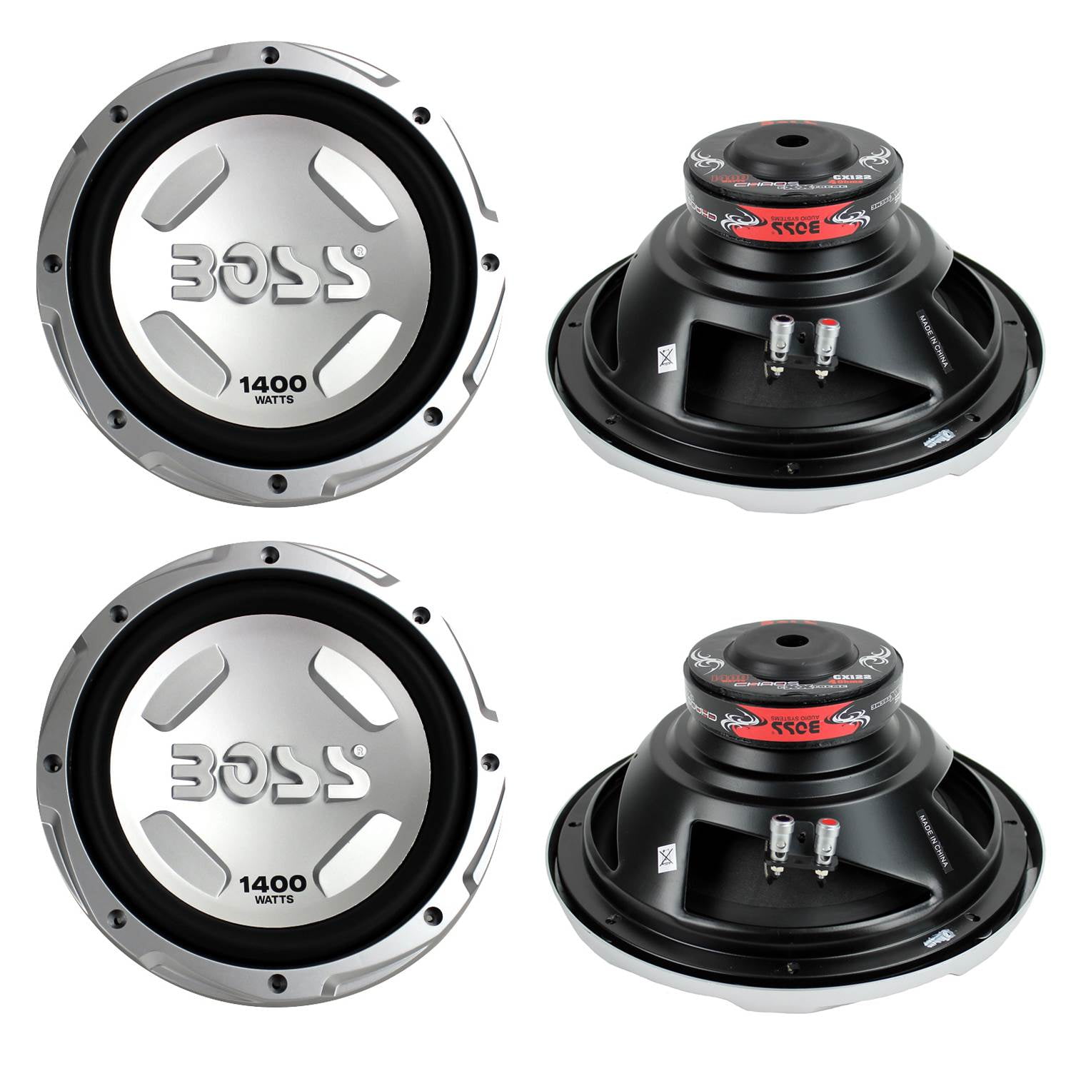 BOSS AUDIO Chaos CX122 12" 5600 Watt Car Power Subwoofer Sub Woofer PAIR