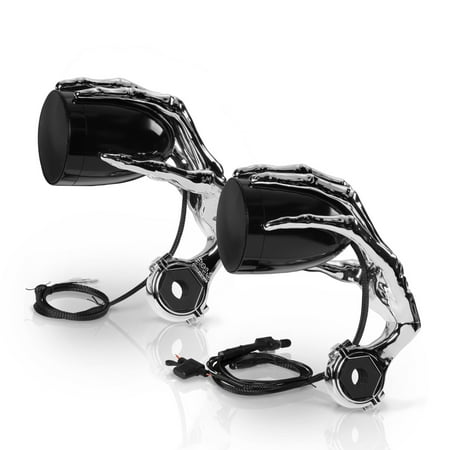 BOSS Audio - 3" 1-Way Motorcycle/ATV Speakers (Pair) - Silver/Black
