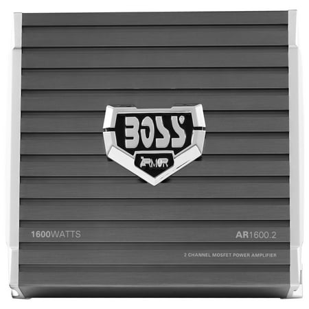 BOSS Audio AR1600.2 1600W 2-Channel Car Audio Amplifier Power Amp with Remote