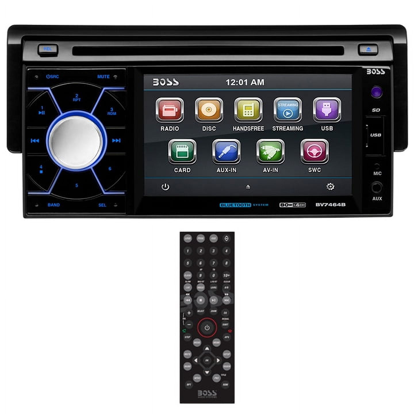 BOSS Audio BV7464B SingleDIN InDash DropDown Receiver