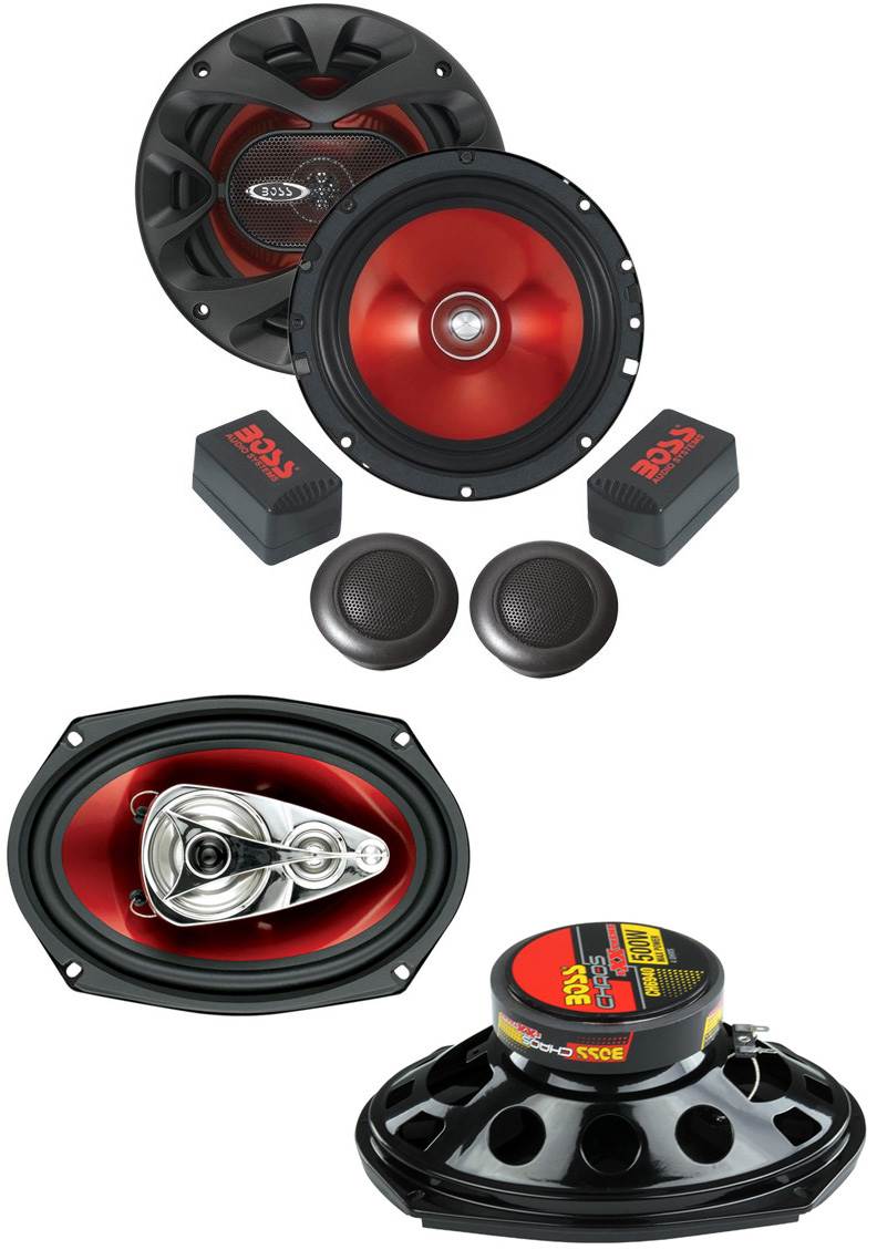 BOSS Audio Chaos CH6940 6x9 Inch 500W 4-Way and CH6CK 2 Way Car Speakers - image 1 of 7