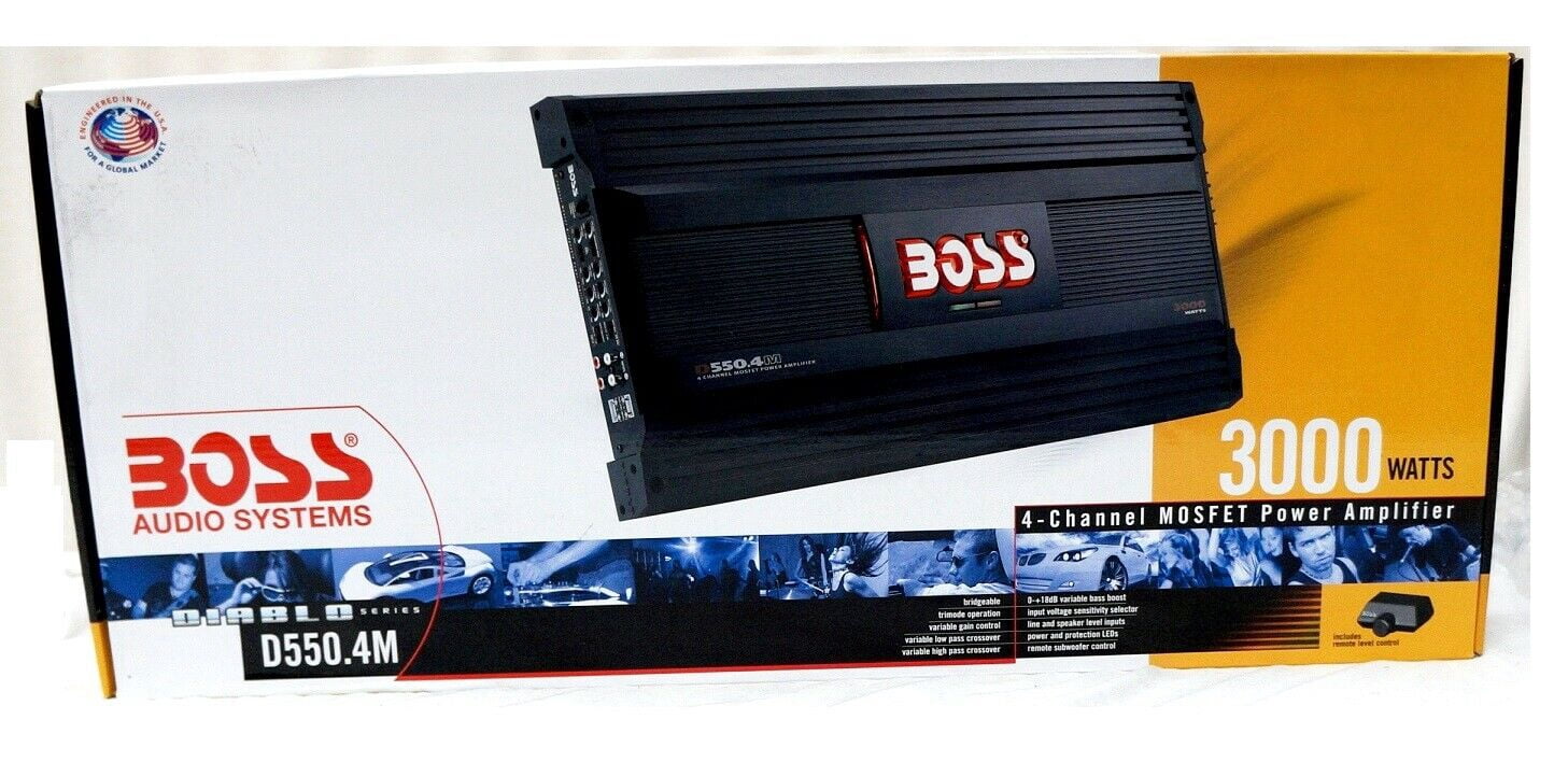BOSS Audio D550.4 3000W Max, 4-Channel bridgeable Diablo Amplifier