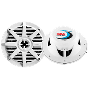 BOSS Audio MR62W 6.5 Inch 2 Way 200 Watt Marine Full Range Boat Speakers, 1 Pair