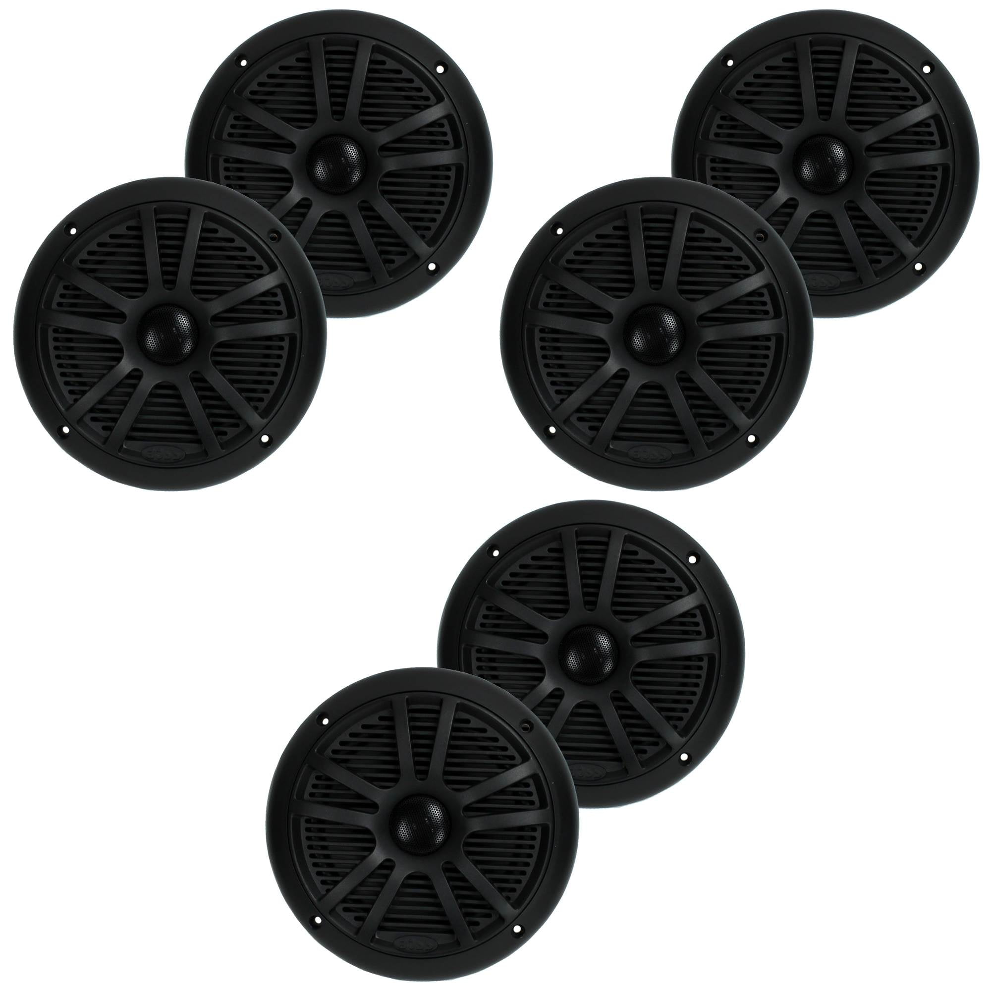 BOSS Audio MR6B 6.5 Inch 180W Dual Cone Black Marine Audio