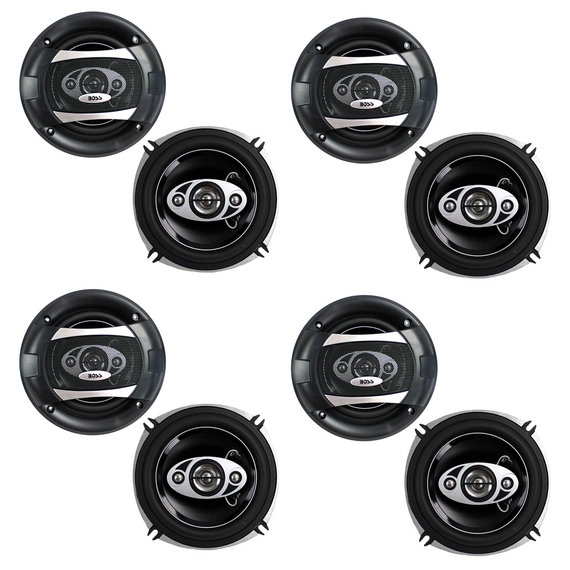 BOSS Audio P55.4C 5.25" 300W 4-Way Car Coaxial Audio Speakers Stereo (8 Pack) - image 1 of 7