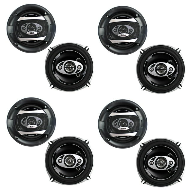 BOSS Audio P55.4C 5.25" 300W 4-Way Car Coaxial Audio Speakers Stereo (8 Pack)