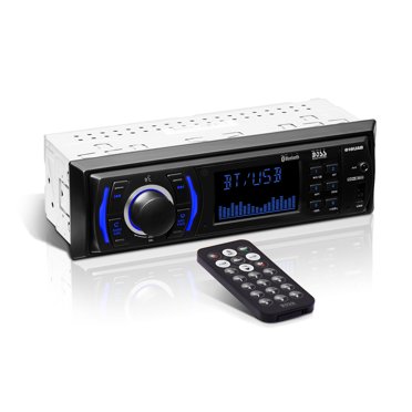 PYLE PLR14MPF - In-Dash AM/FM-MPX MP3 Shaft Style Dual Knob Radio w/USB ...