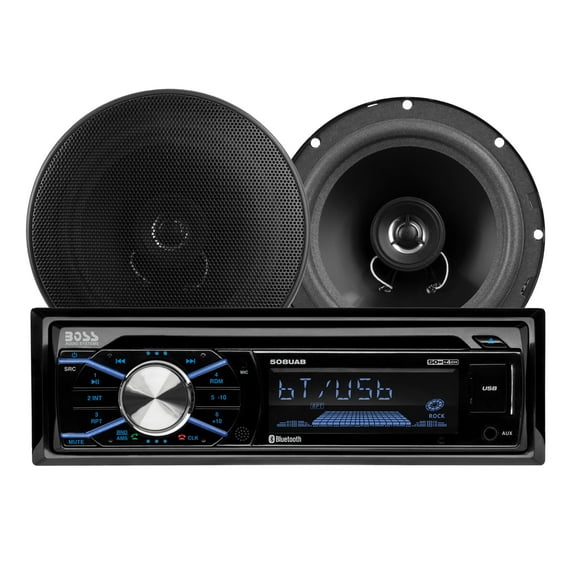 BOSS Audio Systems 656BCK Car Stereo - Single Din, Bluetooth, CD DVD Player, AM/FM Radio Receiver, Wireless Remote Control, Aux In, USB, SD, 6.5 inch 2 Way Full Range Speakers