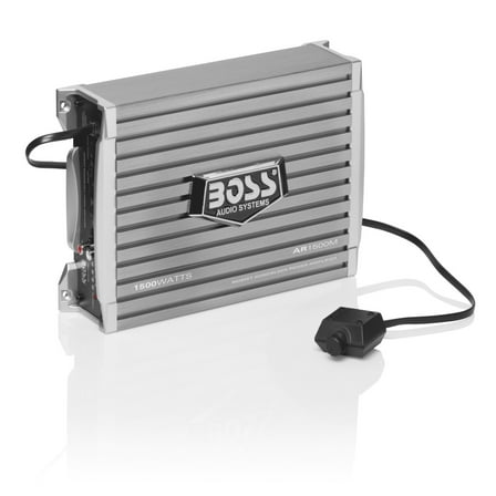 BOSS Audio Systems AR1500MK Car Audio subwoofer Amplifier, 8 Gauge Wiring Kit - 1500 High Output, 2/4 Ohm Stable, Class AB, Monoblock, Mosfet Power Supply, Remote Subwoofer Control, Stereo