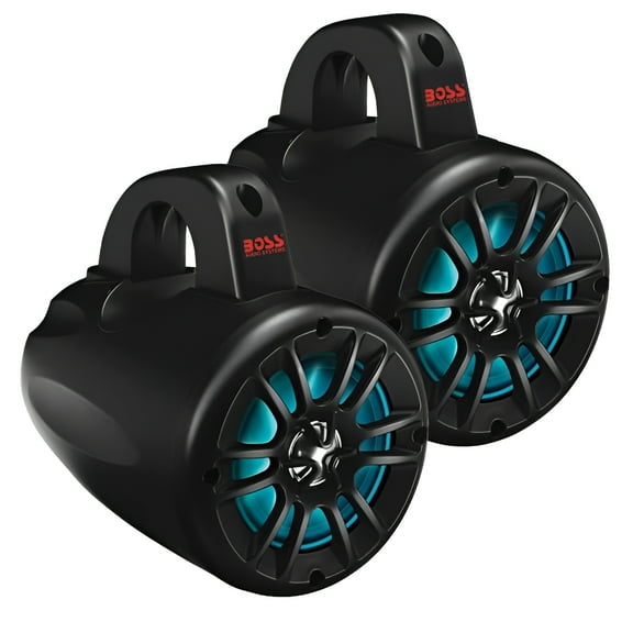BOSS Audio Systems B40RGB ATV 4” Amplified Bluetooth Waketower IPX5 Speakers