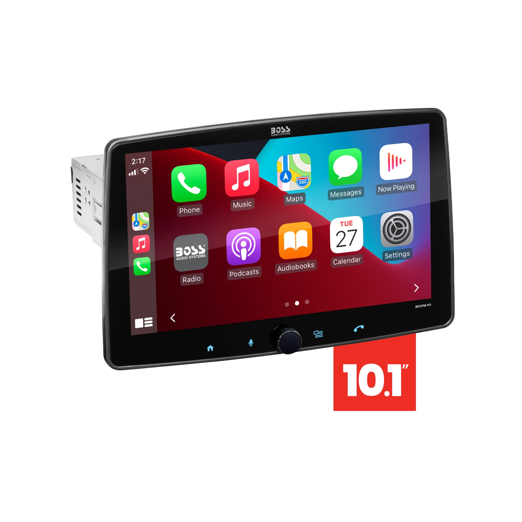BOSS Audio Systems BCPA10 Car Stereo Apple CarPlay Android Auto Single Din 10.1 inch Touchscreen Bluetooth No CD DVD Player AM FM Radio