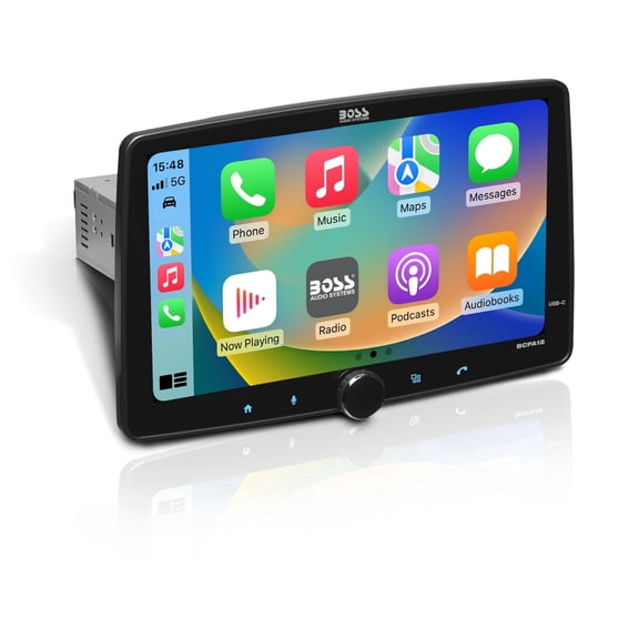 BOSS Audio Systems BCPA12 Single DIN 12 inch Car Stereo Apple CarPlay Android Auto