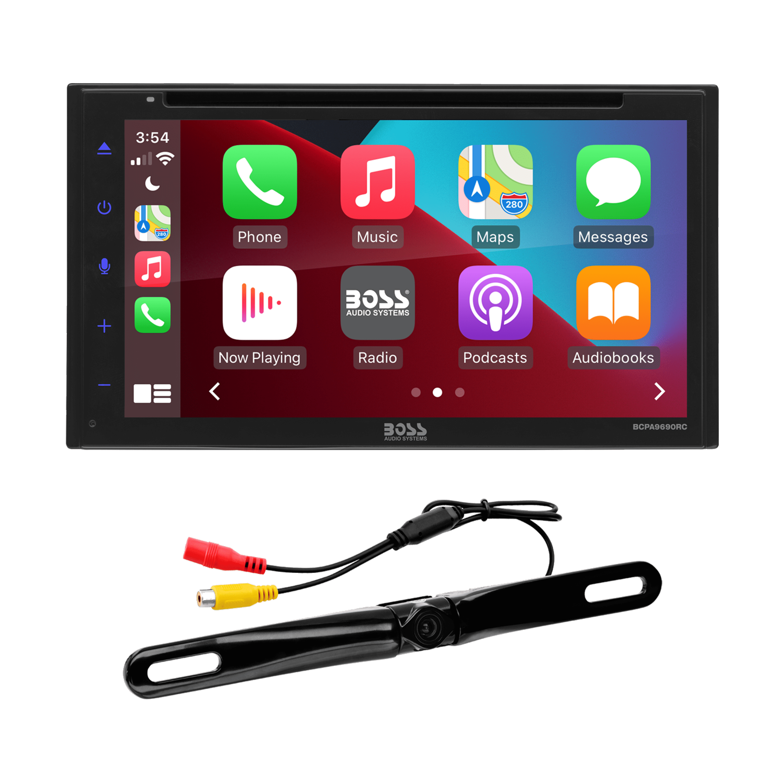 BOSS Audio Systems BCPA9690RC 6.75” Apple CarPlay Android Auto Car DVD