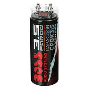 BOSS Audio Systems CPBK3.5 Car Audio Capacitor - 3.5 Farad, Energy Storage, Enhance Bass From Stereo, Warning Reverse Polarity Tone, Voltage Overload Low Battery, For Amplifier and Subwoofer