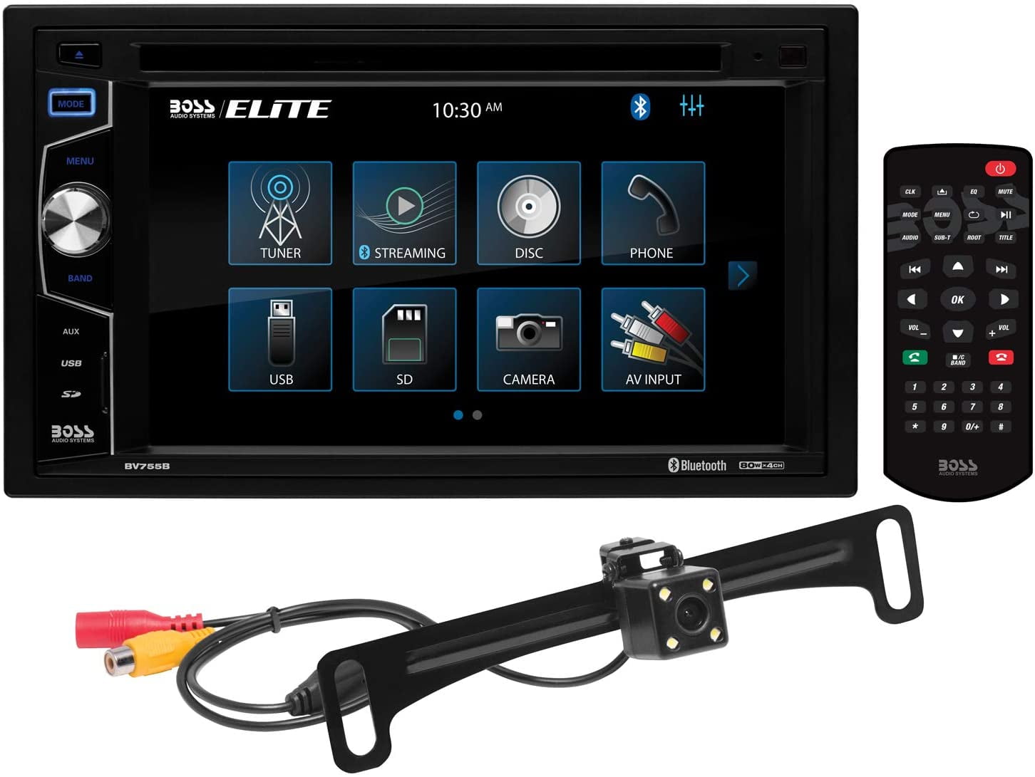 BOSS Audio Systems Elite BV755BLC Car Audio Stereo System 6.2 inch Double  Din, Touchscreen, Bluetooth Audio Calling Head Unit, Radio Receiver, CD  Player, USB, SD, Backup Camera, Hook up to Amplifier