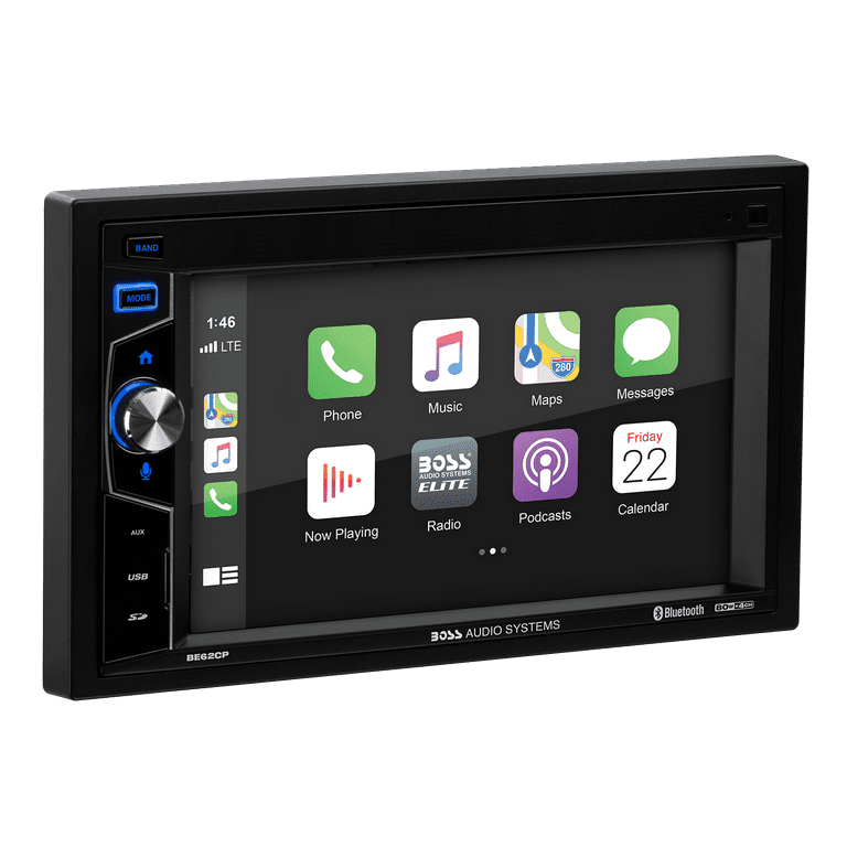 BOSS Audio Systems 611UAB Car Audio Stereo System - Single Din, Bluetooth  Audio and Calling Head Unit, Aux Input, USB, Mechless, No CD/DVD Player,  AM/FM Radio Receiver, Hook up to Amplifier 