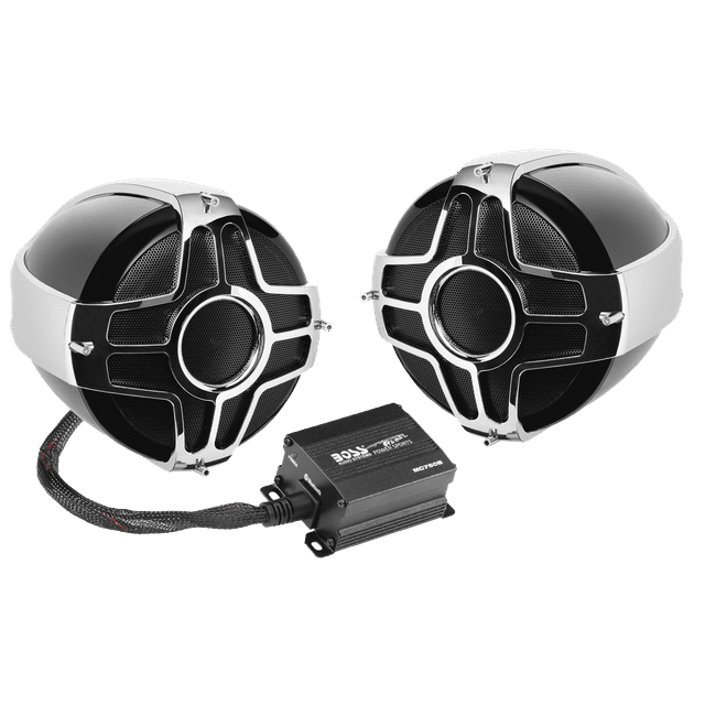 BOSS Audio Systems MC750B Motorcycle Speaker Amplifier, Bluetooth, 4” Speakers