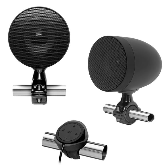 BOSS Audio Systems MCBK625BA Motorcycle Amplified Bluetooth System, 3” Speakers