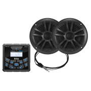 BOSS Audio Systems MCKGB450B.6 Marine Gauge Receiver Speakers, Bluetooth, No CD
