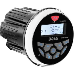 BOSS Audio Systems MGR350B Gauge-Style Marine Bluetooth Receiver, Weatherproof Boat Stereo