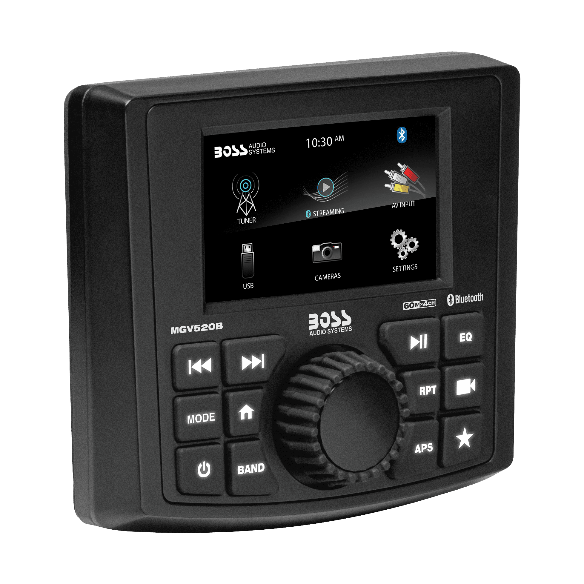 Bluetooth Marine Boat Radio Receiver: Waterproof Marine Gauge Stereo System  - HD LCD Display AM FM Tuner MP3 AUX-in USB Built-in EQ