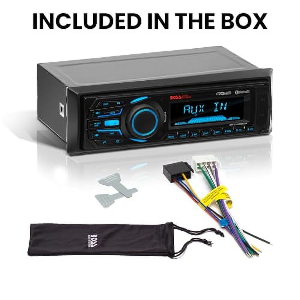 BOSS Audio Systems MR1308UABK Marine Boat Stereo – Single Din ...