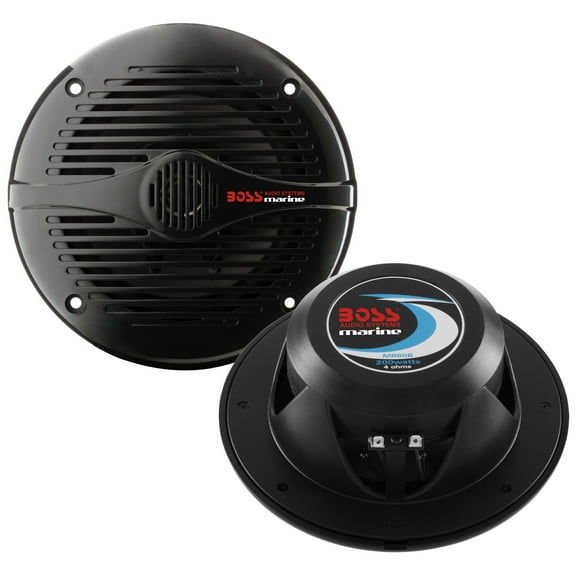 BOSS Audio Systems MR60B Marine 6.5” Speakers, 200 Watts, Full Range, 2 Way