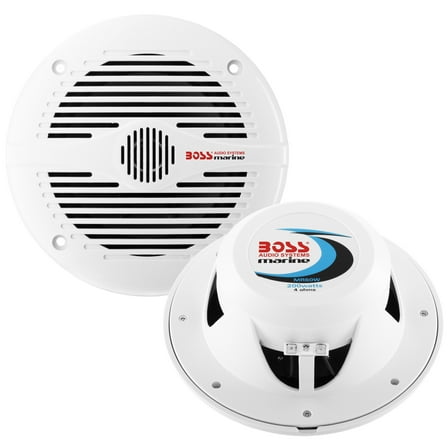 Boss Audio MR60W White 6.5" Round Speakers Pair #MR60W
