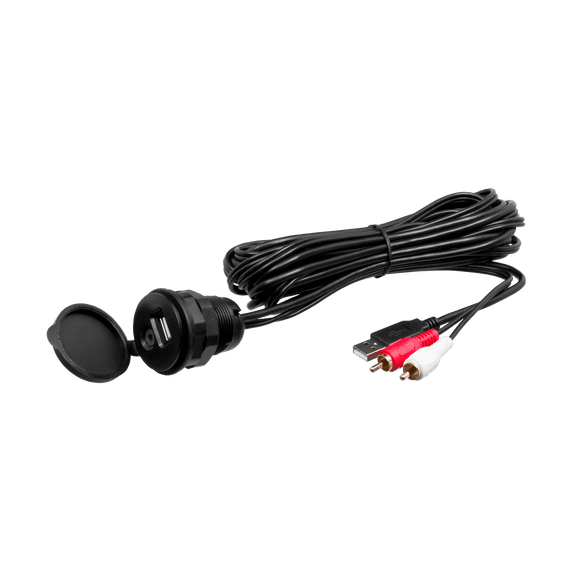 BOSS Audio Systems MUSB35 Universal USB 3.5mm 6 foot long Auxiliary Interface Mount and Cable