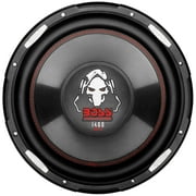 BOSS Audio Systems P120F Phantom Series 12 Inch Car Audio Subwoofer - 1400 Watts Max, Single 4 Ohm Voice Coil, Sold Individually, For Truck, Boxes and Enclosures, Use With Amplifier