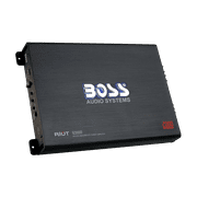 BOSS Audio Systems R2000M Riot Series Car Audio Amplifier - 2000 High Output, Monoblock, 2/8 Ohm, High/Low Level Inputs, Low Pass Crossover, Hook Up To Stereo and Subwoofer, Class A/B, Mosfet