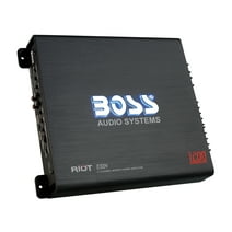 BOSS Audio Systems R3004 Riot Series Car Audio Stereo Amplifier - 1200 High Output, 4 Channel, Class A/B, 2/4 Ohm, Low/High Level Inputs, High/Low Pass Crossover, Full Range, Bridgeable, Subwoofer