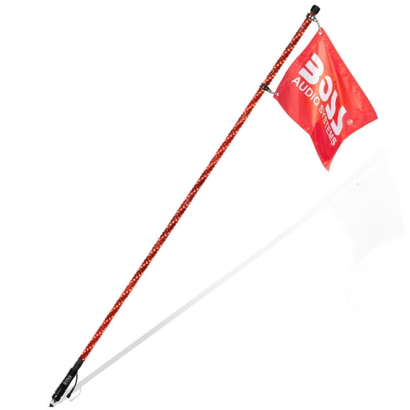 BOSS Audio Systems WP6 ATV Whip Antenna - 72 inch, 360 Degree LED RGB (Red/Green/Blue) Multicolor, 20 Color Combinations, 15 Brightness Levels, Marine Rated Weatherproof IP67, Easy Installation