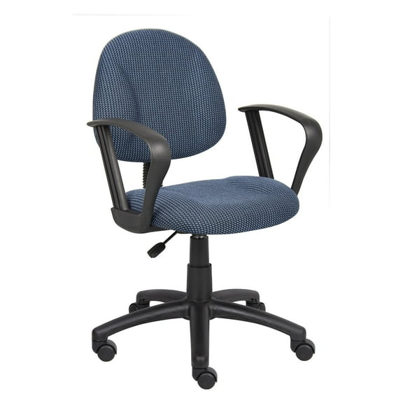 Boss Office Products B317-BE Deluxe Posture Chair with Loop Arms, Blue