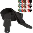 thumbnail image 1 of BOSS BSC-20 2-Inch Cotton Guitar Strap - Black Bundle with Picks, 1 of 4