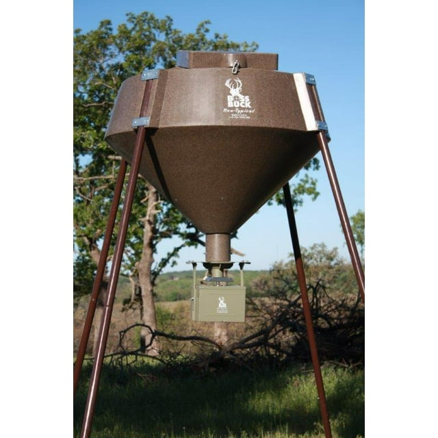 BOSS BUCK 600 LB CAPACITY 12V AUTOMATIC SPINCAST FEEDER, 84" 4PC ROUND