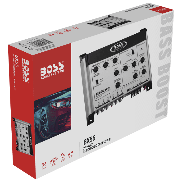 Boss Audio Systems BX55 2/3 Way Car Audio Crossover, Remote