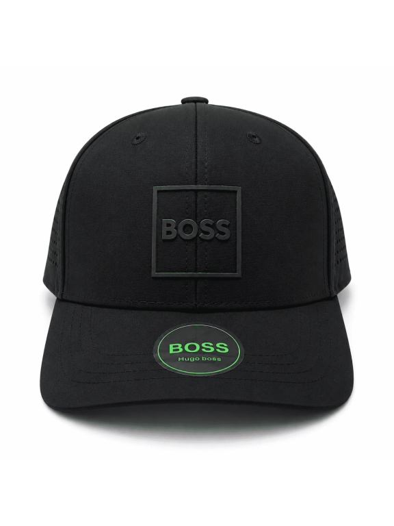 Black Performance Snapback Baseball Cap Breathable Adjustable Hat