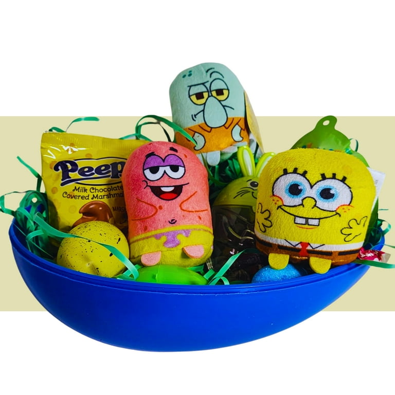 BOSS CLASS Happy Easter Basket, Pre-Filled Jumbo Egg, SpongeBob