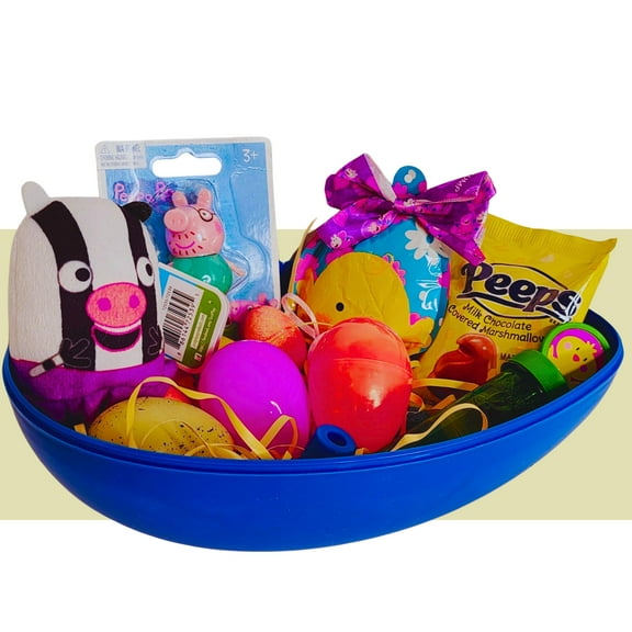 BOSS CLASS Happy Easter Celebration Basket with Zoe Zebra Plushie, 10-inch Gift Baskets & Sets