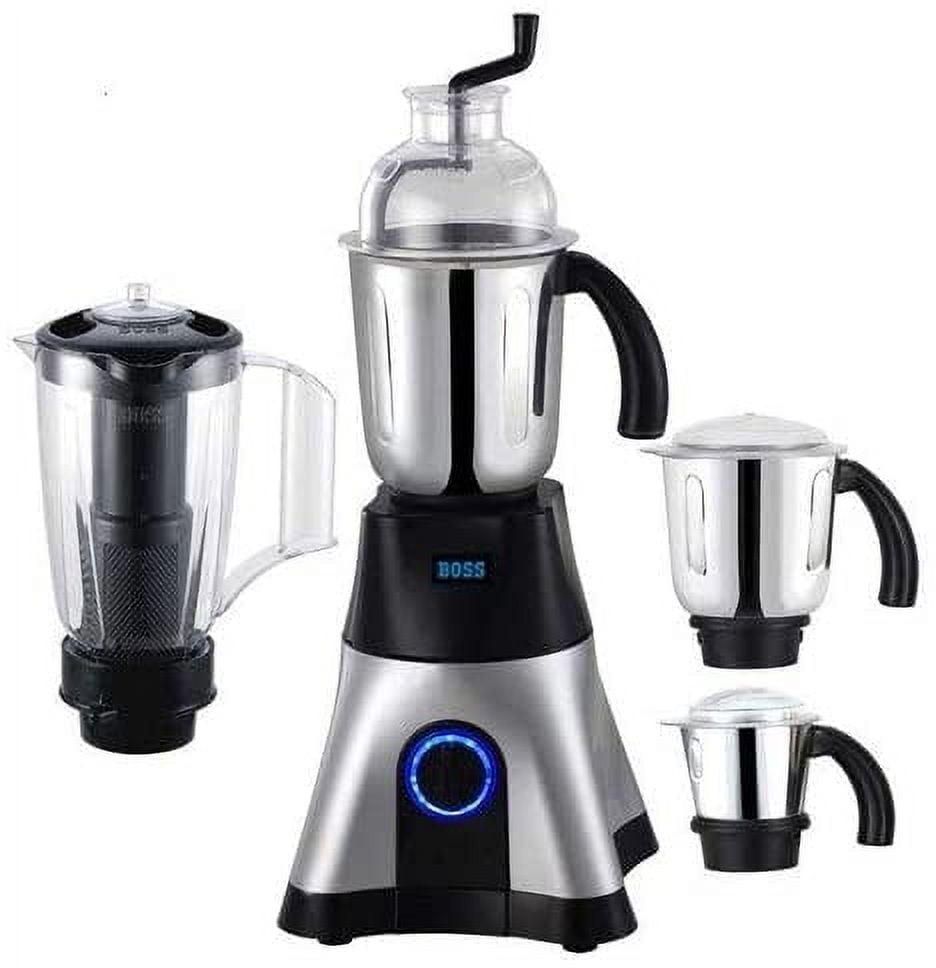  Boss Crown Wet & Dry Mixer Grinder Powerful 750W with 3  Stainless Steel Jars, 110V for USA: Home & Kitchen